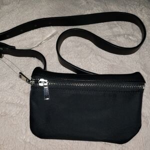 NEW- Style & Co Black Waist Pack/ Fanny Pack, Nylon, Sz Medium